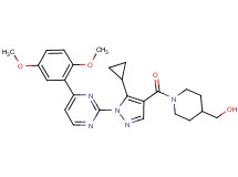 [1-({5-cyclopropyl-1-[4-(2,5-dimethoxyphenyl)-2-pyrimidinyl]-1H-pyrazol-4-yl}carbonyl)-4-piperidinyl]methanol