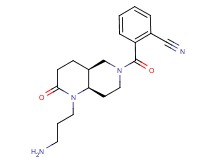 2-{[(4aS*,8aR*)-1-(3-aminopropyl)-2-oxooctahydro-1,6-naphthyridin-6(2H)-yl]carbonyl}benzonitrile