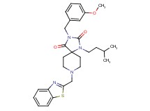 8-(1,3-benzothiazol-2-ylmethyl)-3-(3-methoxybenzyl)-1-(3-methylbutyl)-1,3,8-triazaspiro[4.5]decane-2,4-dione