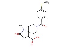 1-methyl-8-[4-(methylthio)benzoyl]-2-oxo-1,8-diazaspiro[4.5]decane-4-carboxylic acid