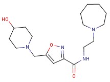 N-(2-azepan-1-ylethyl)-5-[(4-hydroxypiperidin-1-yl)methyl]isoxazole-3-carboxamide