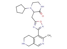 4-cyclopentyl-3-{[3-(3-methyl-5,6,7,8-tetrahydro-2,7-naphthyridin-4-yl)-1,2,4-oxadiazol-5-yl]methyl}-2-piperazinone