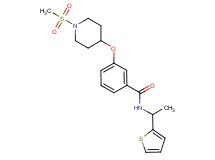 3-{[1-(methylsulfonyl)-4-piperidinyl]oxy}-N-[1-(2-thienyl)ethyl]benzamide