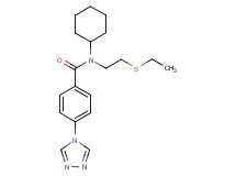 N-cyclohexyl-N-[2-(ethylthio)ethyl]-4-(4H-1,2,4-triazol-4-yl)benzamide