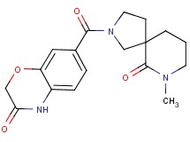 7-[(7-methyl-6-oxo-2,7-diazaspiro[4.5]dec-2-yl)carbonyl]-2H-1,4-benzoxazin-3(4H)-one