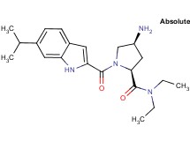 (4S)-4-amino-N,N-diethyl-1-[(6-isopropyl-1H-indol-2-yl)carbonyl]-L-prolinamide