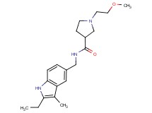 N-[(2-ethyl-3-methyl-1H-indol-5-yl)methyl]-1-(2-methoxyethyl)pyrrolidine-3-carboxamide