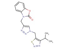3-({1-[(4-isopropyl-1,2,3-thiadiazol-5-yl)methyl]-1H-1,2,3-triazol-4-yl}methyl)-1,3-benzoxazol-2(3H)-one