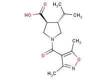 (3S*,4S*)-1-[(3,5-dimethyl-4-isoxazolyl)carbonyl]-4-isopropyl-3-pyrrolidinecarboxylic acid