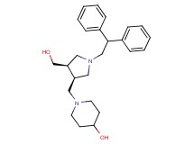 1-{[(3R*,4R*)-1-(2,2-diphenylethyl)-4-(hydroxymethyl)pyrrolidin-3-yl]methyl}piperidin-4-ol