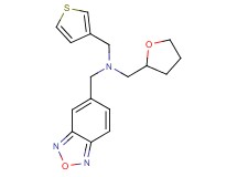 (2,1,3-benzoxadiazol-5-ylmethyl)(tetrahydrofuran-2-ylmethyl)(3-thienylmethyl)amine
