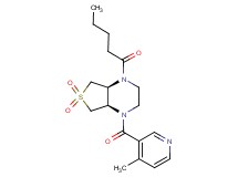(4aS*,7aR*)-1-[(4-methyl-3-pyridinyl)carbonyl]-4-pentanoyloctahydrothieno[3,4-b]pyrazine 6,6-dioxide