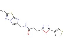 N-[(2-methylimidazo[2,1-b][1,3,4]thiadiazol-6-yl)methyl]-3-[5-(3-thienyl)-1,3,4-oxadiazol-2-yl]propanamide