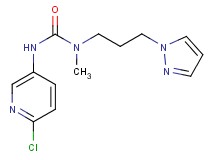 N'-(6-chloropyridin-3-yl)-N-methyl-N-[3-(1H-pyrazol-1-yl)propyl]urea