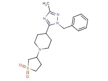 4-(1-benzyl-3-methyl-1H-1,2,4-triazol-5-yl)-1-(1,1-dioxidotetrahydro-3-thienyl)piperidine