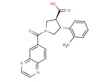 (3S*,4R*)-4-(2-methylphenyl)-1-(quinoxalin-6-ylcarbonyl)pyrrolidine-3-carboxylic acid