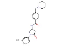 N-[1-(3-methylphenyl)-5-oxo-3-pyrrolidinyl]-4-(1-piperidinylmethyl)benzamide