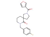 7-(4-fluorobenzyl)-2-(3-furoyl)-2,7-diazaspiro[4.5]decan-6-one