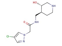 2-(4-chloro-1H-pyrazol-1-yl)-N-{[(3S*,4S*)-3-hydroxypiperidin-4-yl]methyl}acetamide