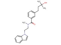 3-(3-hydroxy-3-methylbutyl)-N-[2-(1H-indol-1-yl)ethyl]-N-methylbenzamide