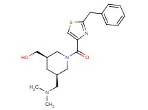 {(3R*,5R*)-1-[(2-benzyl-1,3-thiazol-4-yl)carbonyl]-5-[(dimethylamino)methyl]piperidin-3-yl}methanol