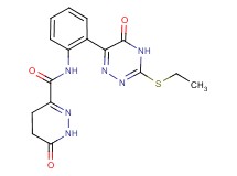 N-{2-[3-(ethylthio)-5-oxo-4,5-dihydro-1,2,4-triazin-6-yl]phenyl}-6-oxo-1,4,5,6-tetrahydropyridazine-3-carboxamide
