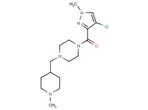 1-[(4-chloro-1-methyl-1H-pyrazol-3-yl)carbonyl]-4-[(1-methylpiperidin-4-yl)methyl]piperazine