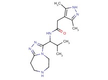 2-(3,5-dimethyl-1H-pyrazol-4-yl)-N-[2-methyl-1-(6,7,8,9-tetrahydro-5H-[1,2,4]triazolo[4,3-d][1,4]diazepin-3-yl)propyl]acetamide
