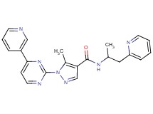5-methyl-N-[1-methyl-2-(2-pyridinyl)ethyl]-1-[4-(3-pyridinyl)-2-pyrimidinyl]-1H-pyrazole-4-carboxamide