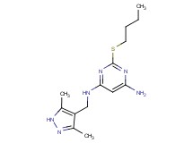 2-(butylthio)-N-[(3,5-dimethyl-1H-pyrazol-4-yl)methyl]pyrimidine-4,6-diamine