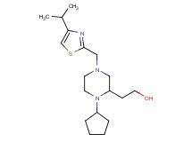 2-{1-cyclopentyl-4-[(4-isopropyl-1,3-thiazol-2-yl)methyl]-2-piperazinyl}ethanol