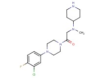 N-{2-[4-(3-chloro-4-fluorophenyl)piperazin-1-yl]-2-oxoethyl}-N-methylpiperidin-4-amine