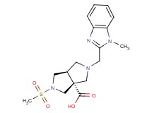 (3aR*,6aR*)-2-[(1-methyl-1H-benzimidazol-2-yl)methyl]-5-(methylsulfonyl)hexahydropyrrolo[3,4-c]pyrrole-3a(1H)-carboxylic acid