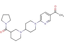 1-{6-[3-(pyrrolidin-1-ylcarbonyl)-1,4'-bipiperidin-1'-yl]pyridin-3-yl}ethanone