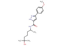 N-(5-hydroxy-1,5-dimethylhexyl)-3-(4-methoxyphenyl)-1H-pyrazole-5-carboxamide