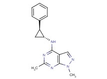 1,6-dimethyl-N-[(1R*,2S*)-2-phenylcyclopropyl]-1H-pyrazolo[3,4-d]pyrimidin-4-amine
