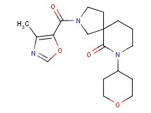 2-[(4-methyl-1,3-oxazol-5-yl)carbonyl]-7-(tetrahydro-2H-pyran-4-yl)-2,7-diazaspiro[4.5]decan-6-one