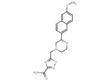 5-{[2-(6-methoxy-2-naphthyl)morpholin-4-yl]methyl}-1,2,4-oxadiazole-3-carboxamide
