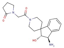 1-{2-[(2R*,3R*)-3-amino-2-hydroxy-2,3-dihydro-1'H-spiro[indene-1,4'-piperidin]-1'-yl]-2-oxoethyl}-2-pyrrolidinone