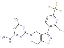 N,6-dimethyl-2-{3-[2-methyl-6-(trifluoromethyl)pyridin-3-yl]-1,4,6,7-tetrahydro-5H-pyrazolo[4,3-c]pyridin-5-yl}pyrimidin-4-amine