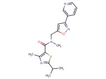 2-isopropyl-N,4-dimethyl-N-[(3-pyridin-3-ylisoxazol-5-yl)methyl]-1,3-thiazole-5-carboxamide