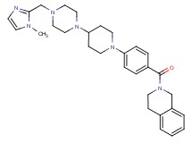 2-[4-(4-{4-[(1-methyl-1H-imidazol-2-yl)methyl]-1-piperazinyl}-1-piperidinyl)benzoyl]-1,2,3,4-tetrahydroisoquinoline