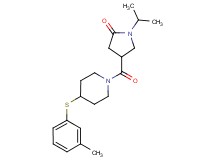 1-isopropyl-4-({4-[(3-methylphenyl)thio]-1-piperidinyl}carbonyl)-2-pyrrolidinone