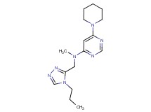N-methyl-6-piperidin-1-yl-N-[(4-propyl-4H-1,2,4-triazol-3-yl)methyl]pyrimidin-4-amine