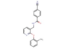 4-cyano-N-{[2-(2-methylphenoxy)pyridin-3-yl]methyl}benzamide
