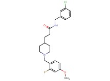 N-(3-chlorobenzyl)-3-[1-(2-fluoro-4-methoxybenzyl)-4-piperidinyl]propanamide