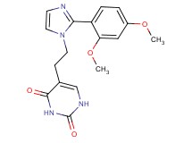 5-{2-[2-(2,4-dimethoxyphenyl)-1H-imidazol-1-yl]ethyl}pyrimidine-2,4(1H,3H)-dione