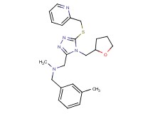 N-methyl-1-(3-methylphenyl)-N-{[5-[(2-pyridinylmethyl)thio]-4-(tetrahydro-2-furanylmethyl)-4H-1,2,4-triazol-3-yl]methyl}methanamine