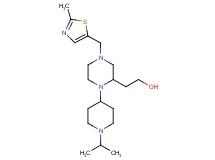 2-{1-(1-isopropyl-4-piperidinyl)-4-[(2-methyl-1,3-thiazol-5-yl)methyl]-2-piperazinyl}ethanol