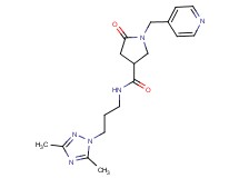 N-[3-(3,5-dimethyl-1H-1,2,4-triazol-1-yl)propyl]-5-oxo-1-(4-pyridinylmethyl)-3-pyrrolidinecarboxamide